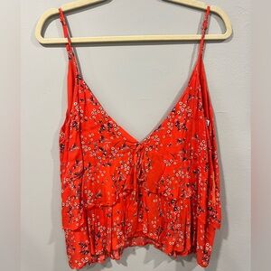 Line & Dot Scarlet Floral Camisole